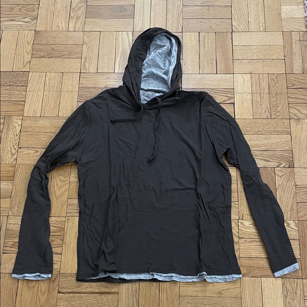 Vince Men's Brown Hooded Shirt